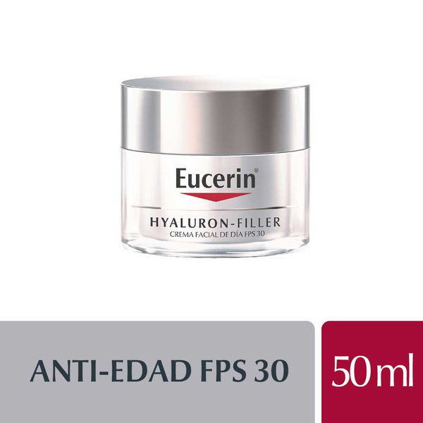 Eucerin Hyaluron-Filler Anti-Wrinkle Day Cream SPF 30 and UVA Protection (50ml/1.69fl oz) - Suitable for All Skin Types, Non-Comedogenic, Fragrance-Free, Dermatologically Tested and Clinically Proven Efficacy.