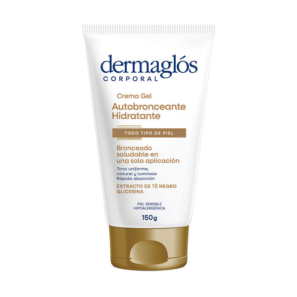 Dermaglos Corporal Self-Tanning Moisturizing Gel Cream 150g - Get Healthy Tan in 1 App!