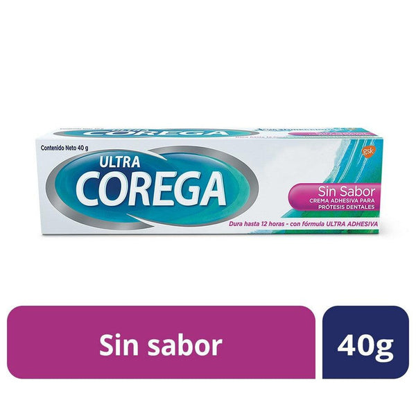 Corega Adhesive For Dental Prostheses Ultra Cream No Flavor (40Gr/1.41Oz): Non-Toxic, Long-Lasting, Water-Resistant & Odorless