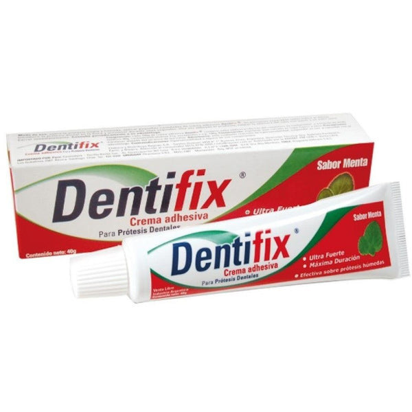 Dentifix Mint Flavour Dental Adhesive Cream (40Gr / 1.41Oz) High Vis, Fast & Easy App, Flexible & Strong, Safe & Non-Toxic, No Mess, No Irritation