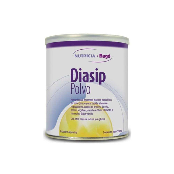 Diasip Vanilla Powder Nutritional Supplement (350Gr / 12.34Oz): Gluten-Free, Dairy-Free, Low Sodium, High Fiber with Vitamins & Minerals