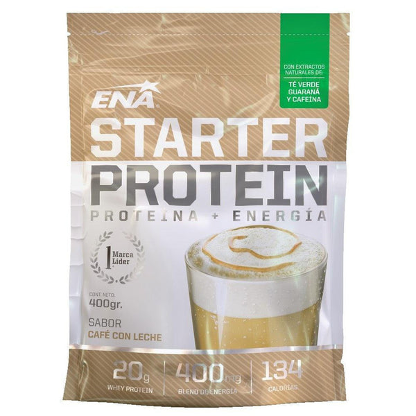 Ena Starter Protein Coffee With Milk Sports Supplement - 400Gr / 14.10 - High Protein, Low Sugar, Non-GMO