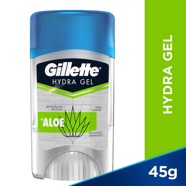 Gillette Aloe Hydra Gel Antiperspirant 45Gr/1.52Oz - Moisturizing, Refreshing, No Ethyl Alcohol, Super Pleasant Scent & Quick Drying