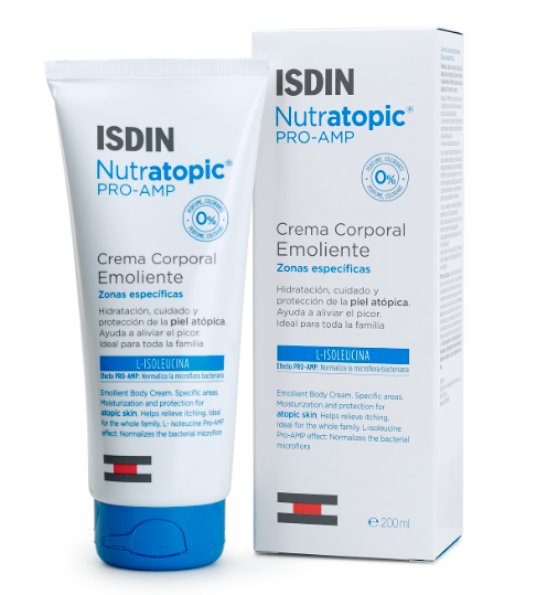 ISDIN Nutratopic Pro-Amp Emollient Cream (200ml/6.76fl oz) ‚Reinforce Skin Barrier & Hydrate Sensitive Skin