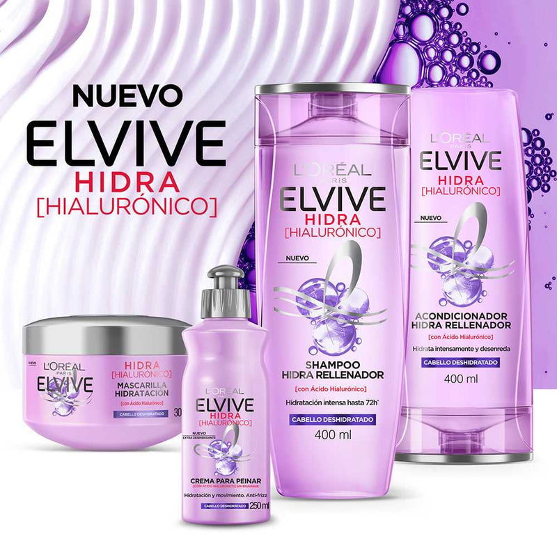 L'Orleal Paris Elvive Hyaluronic Shampoo - Hydrates, Nourishes and Strengthens Hair - 400ml / 13.52fl Oz