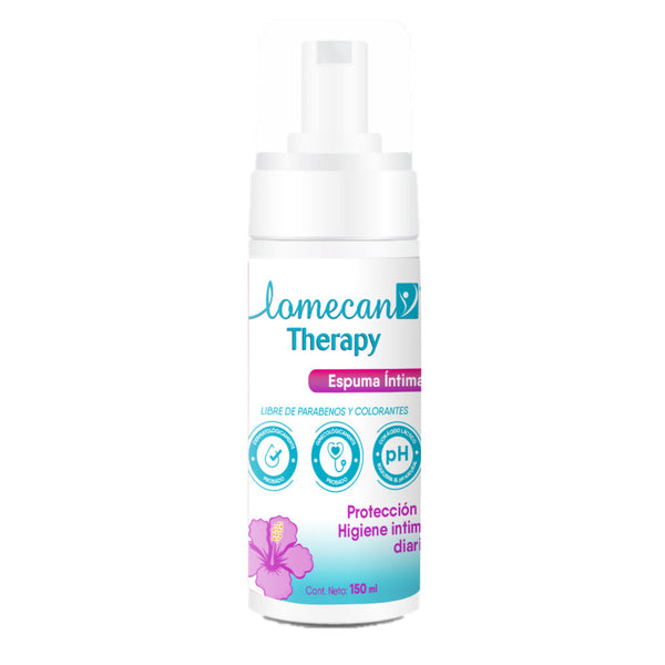 Lomecan Intimate Hygiene Foam Liquid Soap: Natural, pH-Balanced, Hypoallergenic, Antimicrobial, Odor-Free and Moisturizing (150Ml / 5.29Fl Oz)