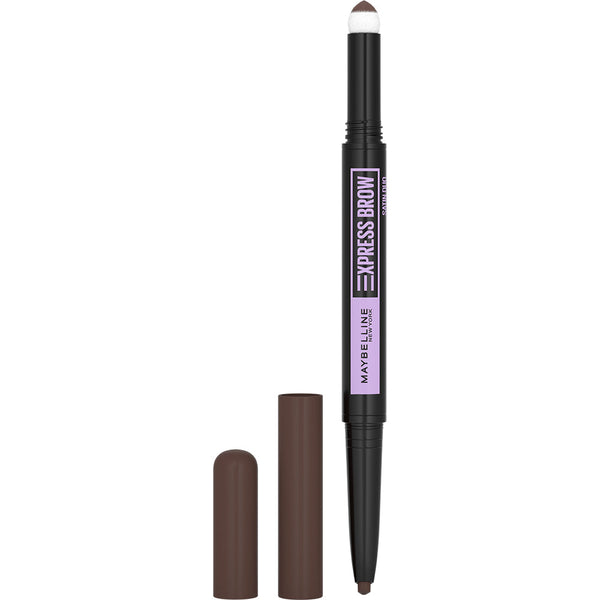 Maybelline Brow Satin Duo Eyebrow Liner Nu 04 Dark Brown | Waterproof, Smudge-Proof, Long-Lasting Formula