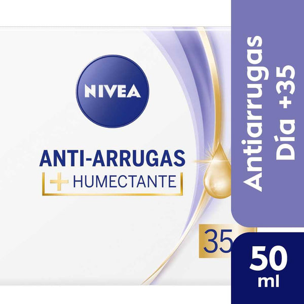 Nivea Moisturizing Face Cream 35+ for 24-Hour Hydration, SPF 35 Protection & Visible Wrinkle Reduction (50G / 1.76Oz)