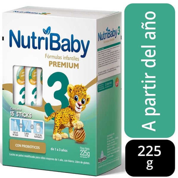 Nutribaby Children's Infant Formula Milky Powder Premium 3 - 15 Units Ea. -Iron, Probiotics, Gluten Free, Vitamins & Minerals, Prebiotics, Omega 3 & 6